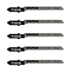 Hojas sierra calar para contrachapado corte grueso 5 piezas. Hoja cromo vanadio 58. Vástago t universal