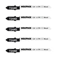 Hojas sierra calar para madera corte grueso 5 piezas. Hoja cromo vanadio 58. Vástago t universal