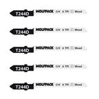Hojas sierra calar para madera corte grueso 5 piezas. Hoja cromo vanadio 58. Vástago t universal