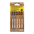 Hojas sierra calar para madera corte grueso 5 piezas. Hoja cromo vanadio 58. Vástago t universal