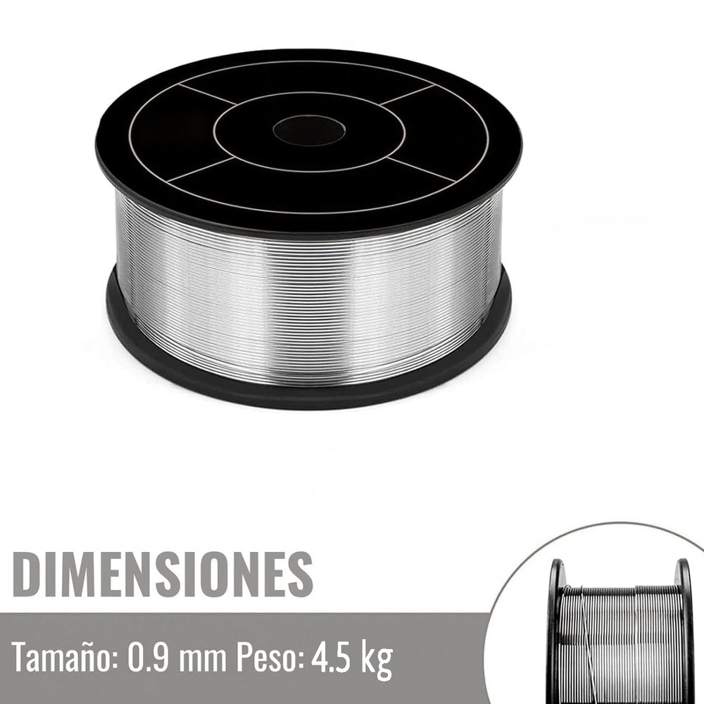 Hilo soldar con anima 0,9 mm(bobina 4,5 kg)