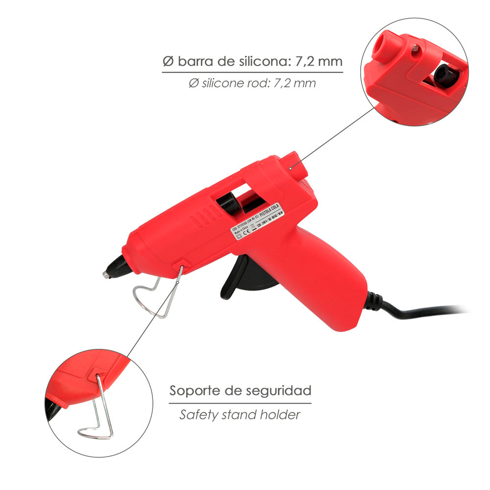 Pistola de cola quente wolfpack - ide 10w/ 7 mm