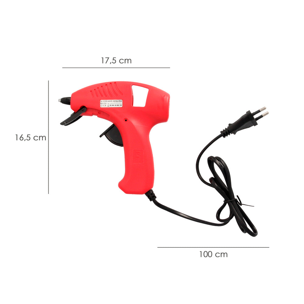 Pistola de cola quente Wolfpack-IDE 20W/7,5mm pequena