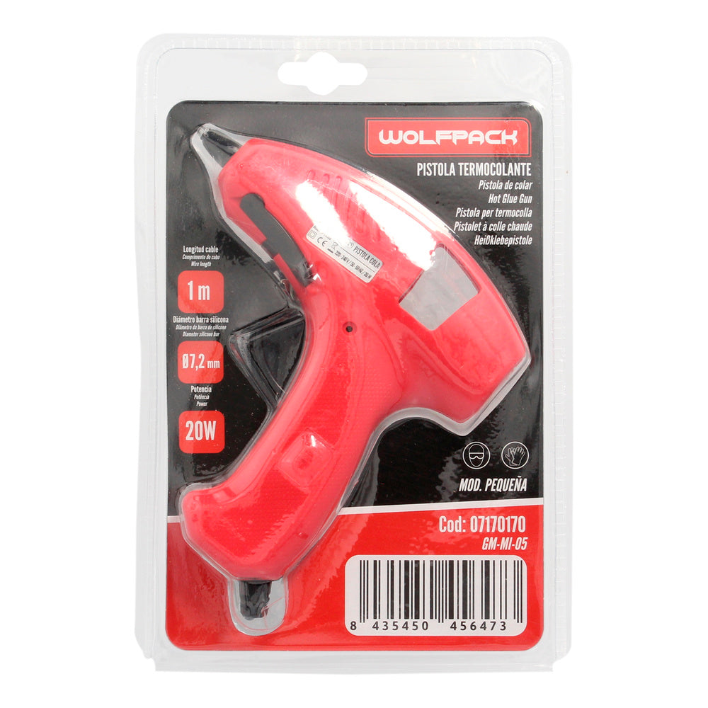 Pistola de cola quente Wolfpack-IDE 20W/7,5mm pequena