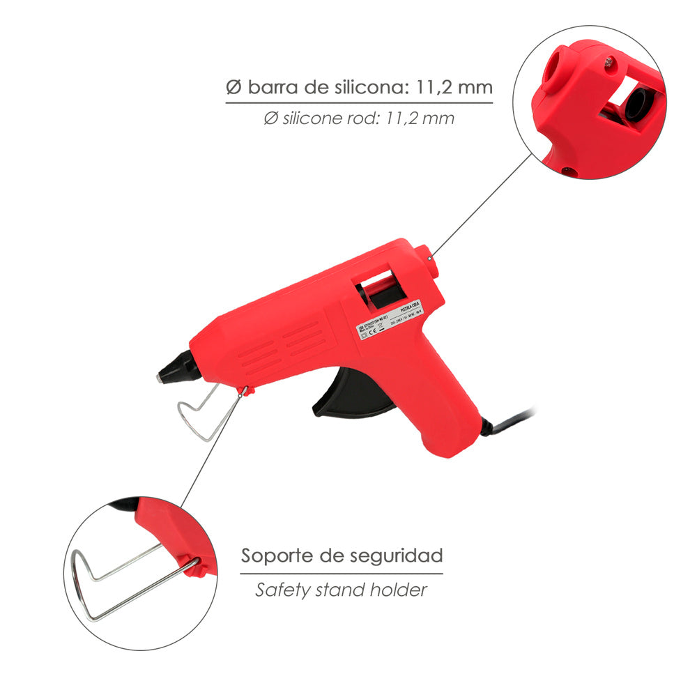 Pistola de cola quente Wolfpack-IDE 40W / 11,5 mm grande