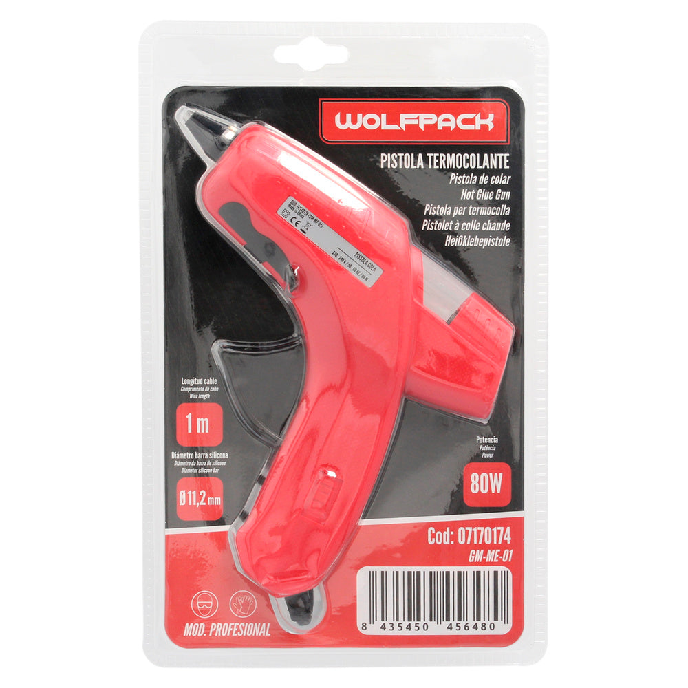 Pistola de cola quente Wolfpack-ide 80 W / 11,5 mm profissional