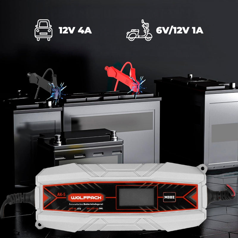Cargabaterias con mantenedor de carga 4/12V 10-10ah automático
