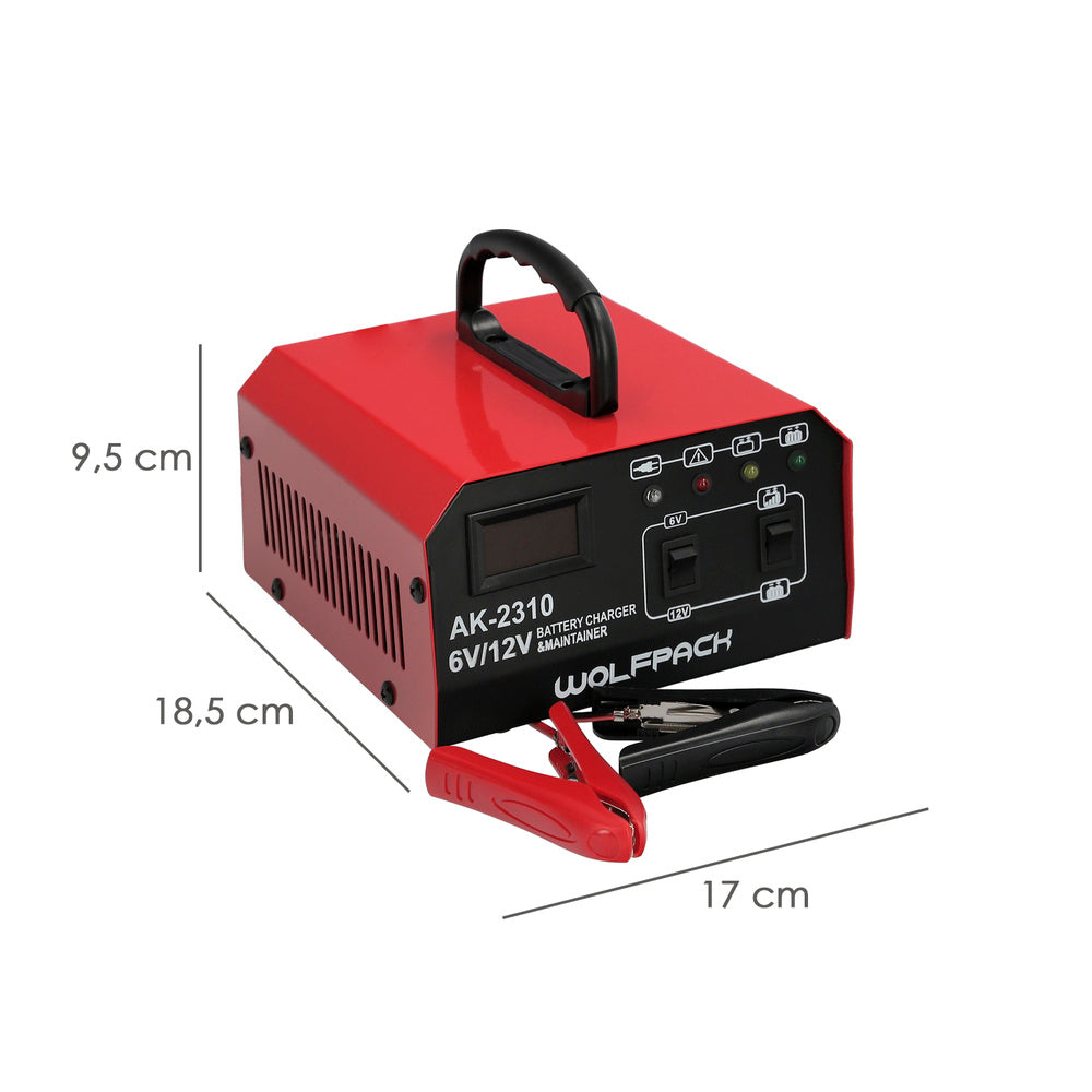 Carregador de baterias com mantenedor de carga 6/12v 10-150 ah automático