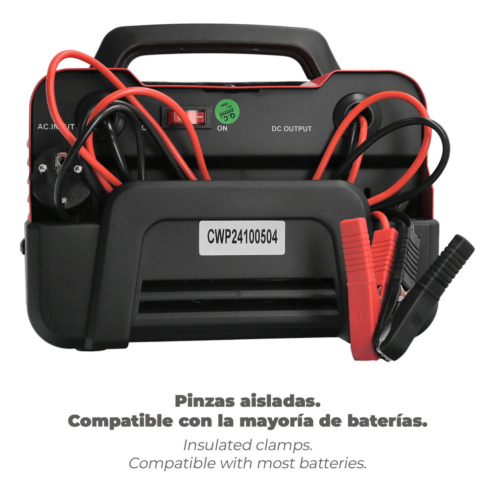 Charges 12/24V 10-100Ah batteries