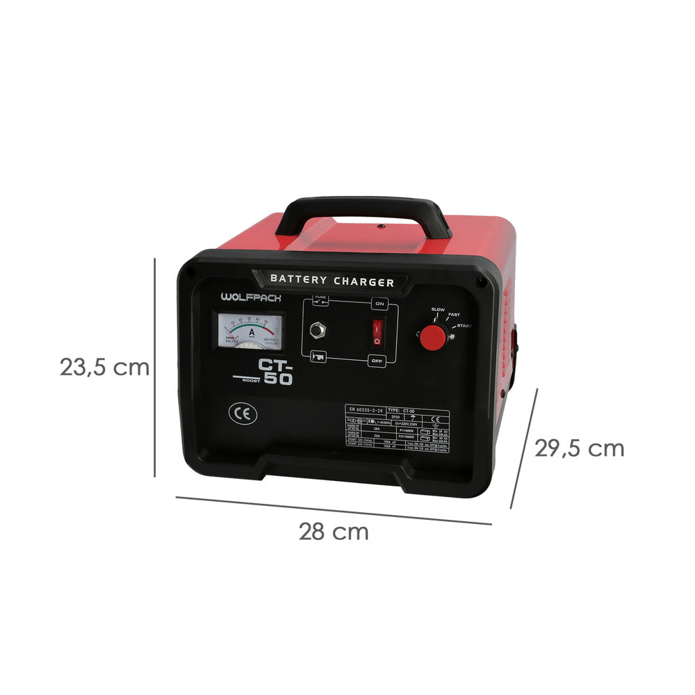 Carregador de baterias 12/24V 30-350Ah com motor de arranque