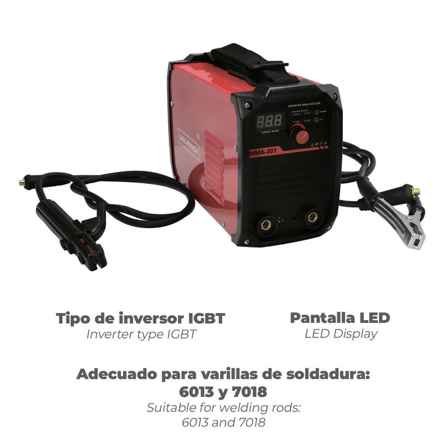 Soldadura inverter wolfpack 10-200 a