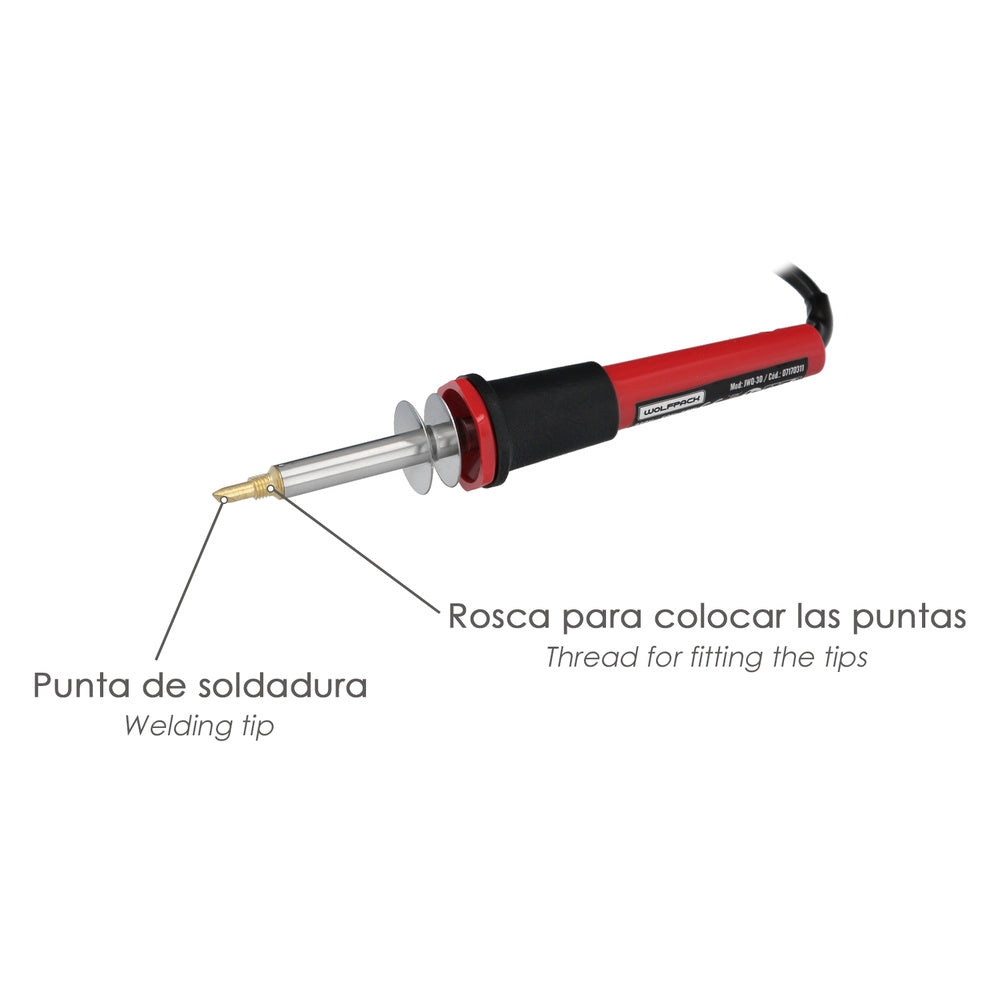 Soldador / grabador 30 watt. Con 6 puntas