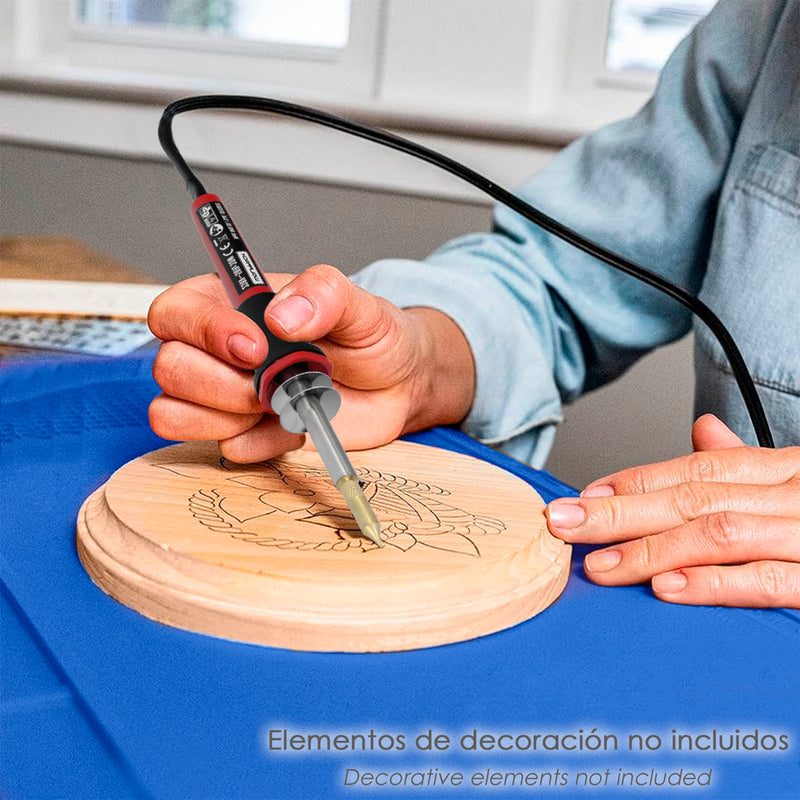 Soldador / grabador 30 watt. con 6 puntas