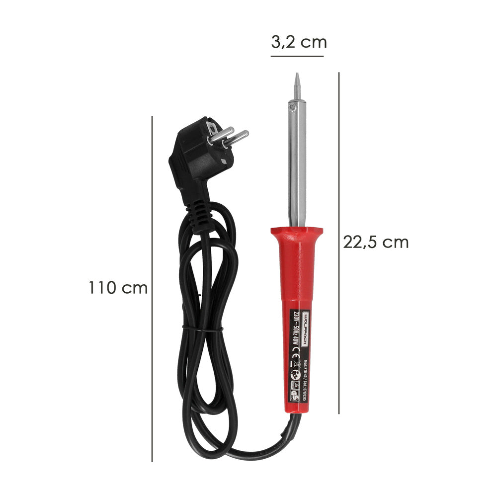 Soldador wolfpack 40 watt punta recta
