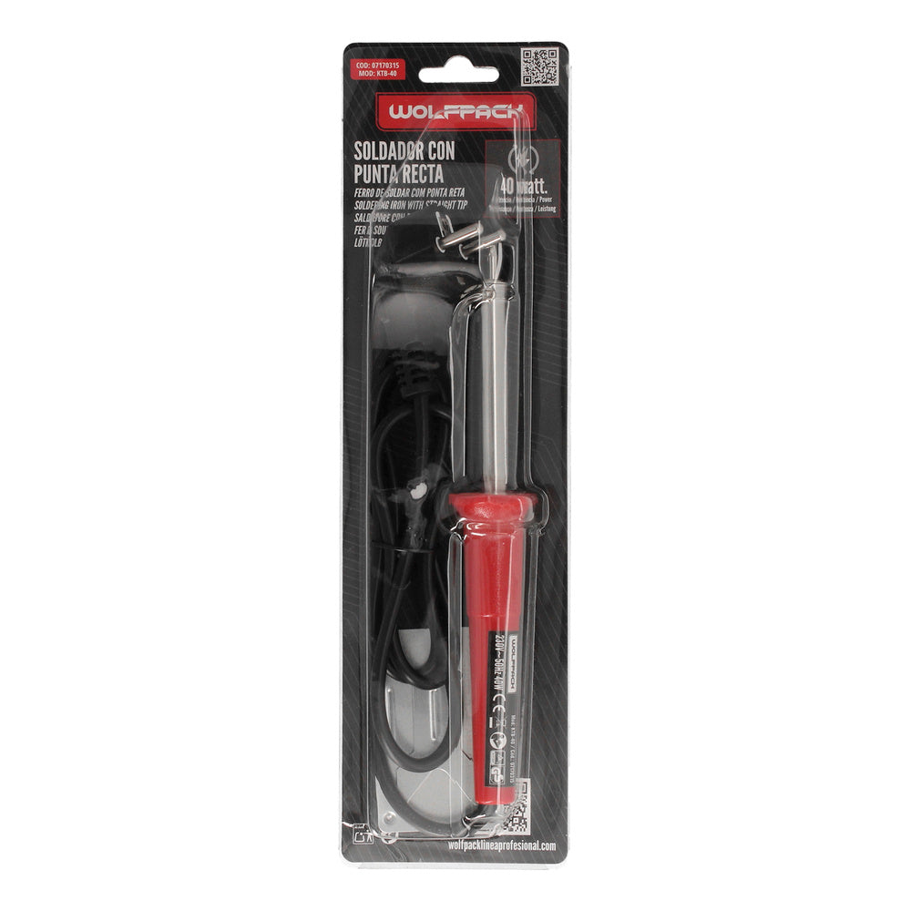 Soldador wolfpack 40 watt punta recta