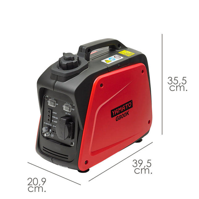Generador inverter gasolina silencioso 0,8 kw motor 4 tiempos. motor 4 tiempos OHV. estación energia generador electricidad