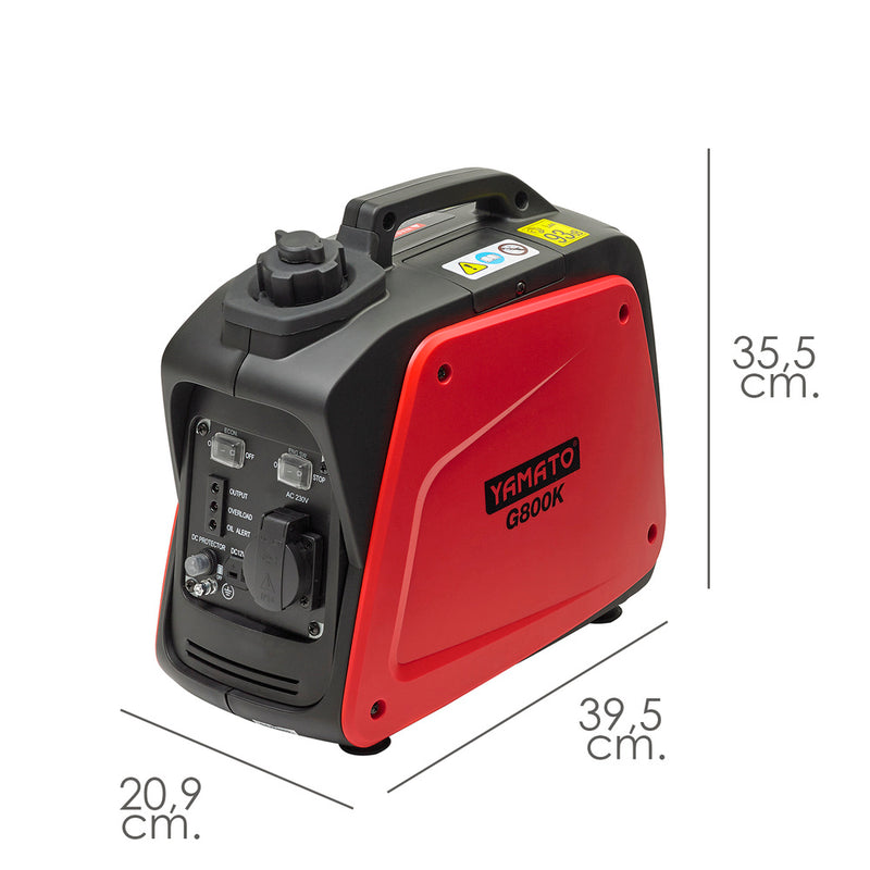 Generador inverter gasolina silencioso 0,8 kw motor 4 tiempos. motor 4 tiempos OHV. estación energia generador electricidad