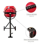 Hormigonera 160 litros / 650 w. Desmontable