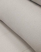 Chaise longue bege com bancos deslizantes, 3 lugares