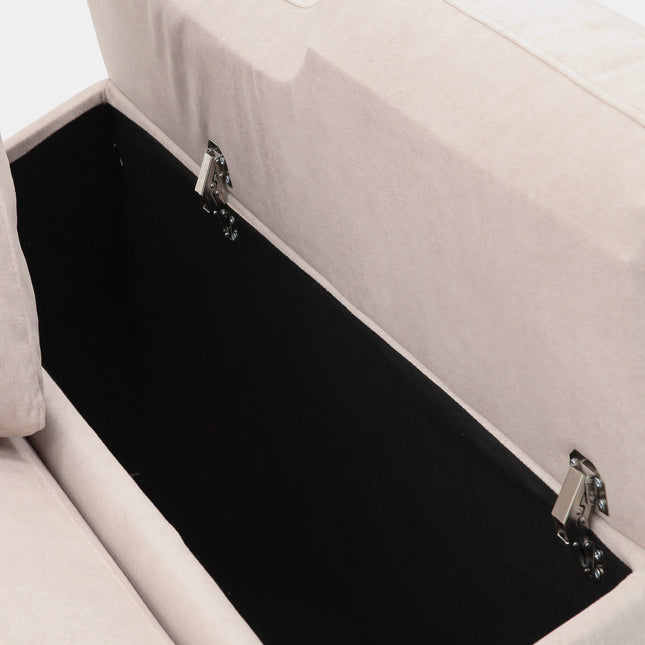 Sofá chaiselongue 3 plazas beige antimanchas para salón