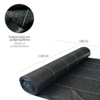Weed control fabric (roll 1.55x100 meters) weed barrier, garden geotextile fabric, garden weed control fabric