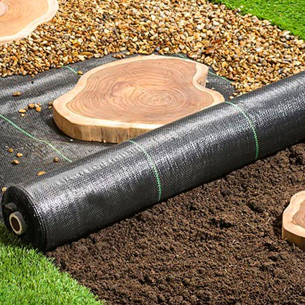 Weed control fabric (roll 1.55x100 meters) weed barrier, garden geotextile fabric, garden weed control fabric