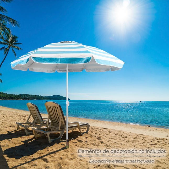 Pincho acero sombrilla playa 45,5 cm