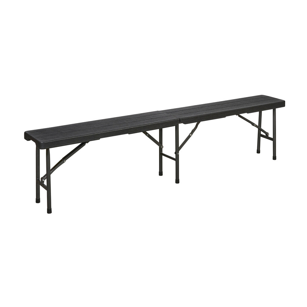Banco plegable gris antracita 180x28x43cm.