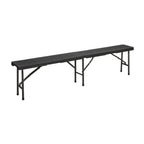 Banco plegable gris antracita 180x28x43cm.