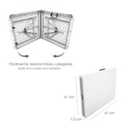 Mesa plegable rectangular hdpe 122x61x74 cm color blanco