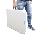 Mesa plegable rectangular hdpe 122x61x74 cm color blanco