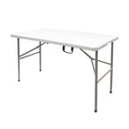Mesa plegable rectangular hdpe 122x61x74 cm color blanco
