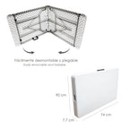 Mesa plegable rectangular hdpe multifuncional, portatil, resistente,multiusos 180x74x74 cm color blanco
