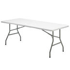 Rectangular foldable HDPE table 244x76x74 cm white