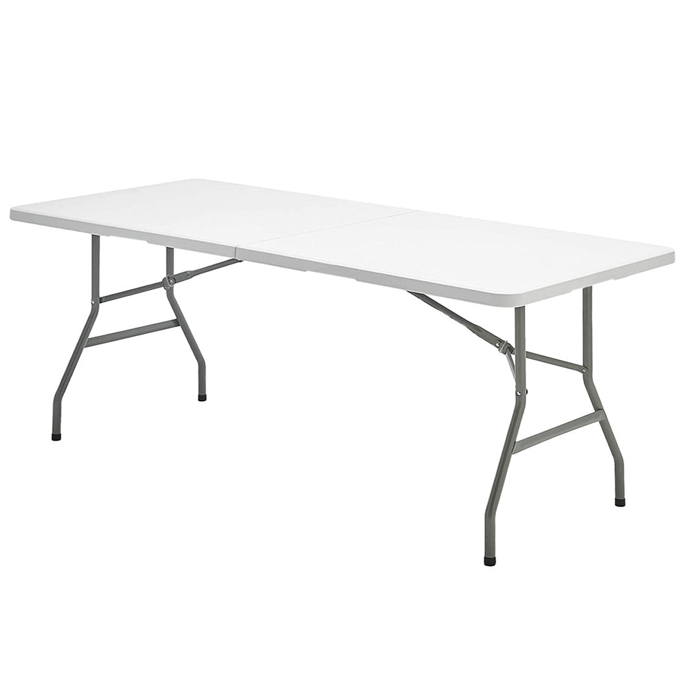 Rectangular foldable HDPE table 244x76x74 cm white