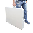 Rectangular foldable HDPE table 244x76x74 cm white