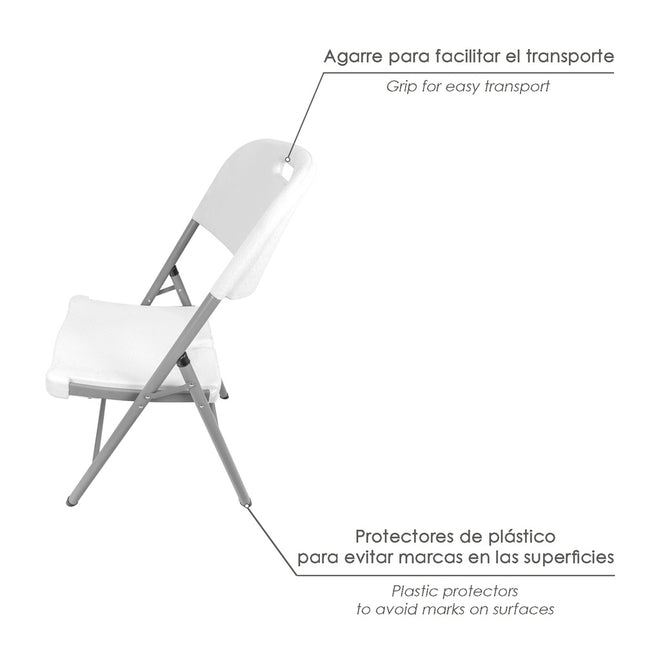 Silla plegable con agarre 88x48x57cm