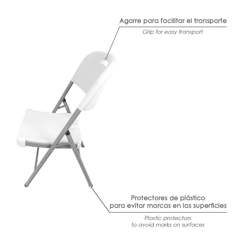 Silla plegable con agarre 88x48x57cm