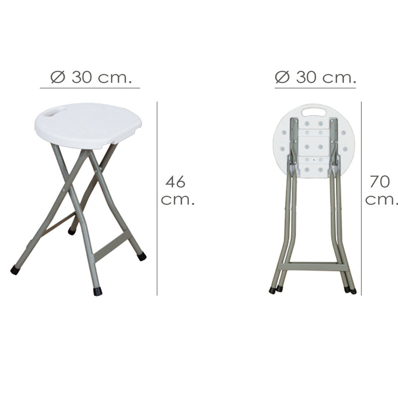 Taburete plegable  ø 33x46 cm. taburete camping, playa, jardín terrazas, excursiones, etc