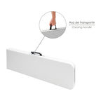 Banco plegable multifuncional, portátil, resistente,multiusos 183x28x44 cm. Color blanco