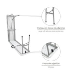 Banco plegable multifuncional, portátil, resistente,multiusos 183x28x44 cm. Color blanco