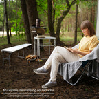 Banco plegable multifuncional, portátil, resistente,multiusos 183x28x44 cm. Color blanco