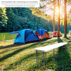 Banco plegable multifuncional, portátil, resistente,multiusos 183x28x44 cm. Color blanco