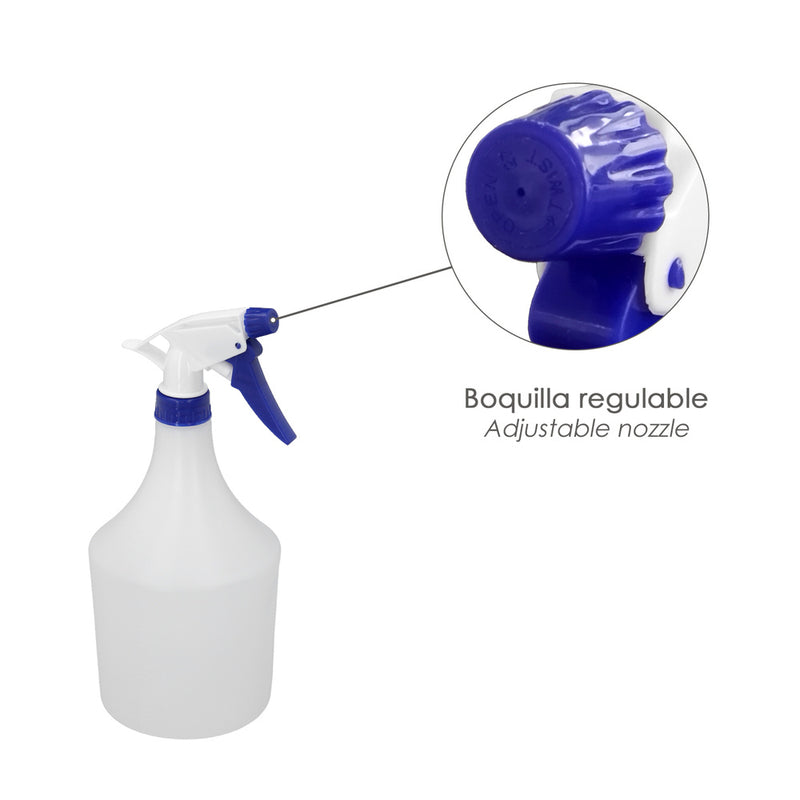 Pulverizador doméstico 1 litro. spray pulverizador boquilla ajustable, botella spray liquidos, pulverizador jardín,