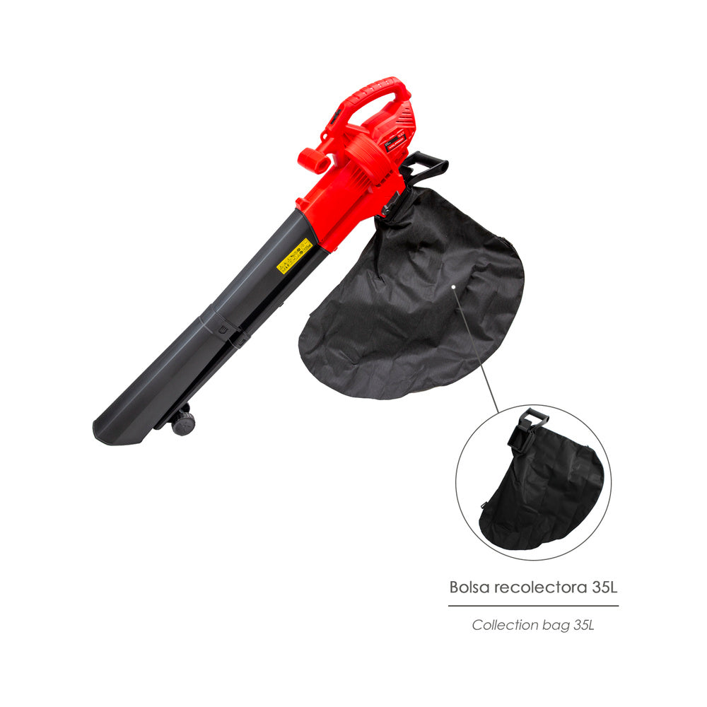 Bolsa nailon repuesto aspirador soplador eléctrico de hojas jardín 3.000 watt.