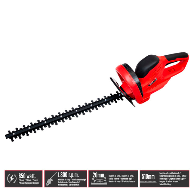 Recortasetos 650 watt. 510 mm
