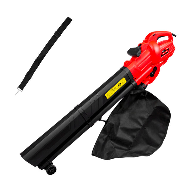 Aspirador soplador electrico de hojas jardín 3.000 watt. velocidad aire: 250 km/h. aspirador / soplador / triturador des hojas