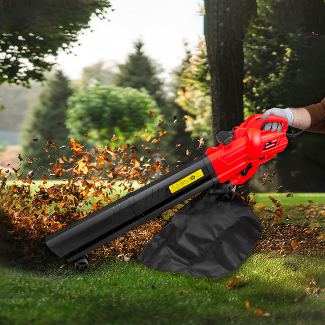 Aspirador soplador electrico de hojas jardín 3.000 watt. velocidad aire: 250 km/h. aspirador / soplador / triturador des hojas