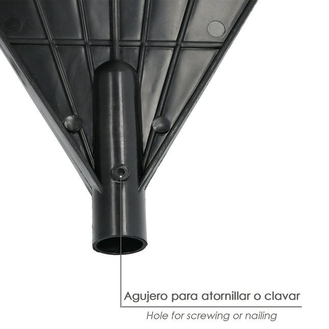 Rastrillo plástico triangular