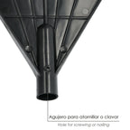 Rastrillo plástico triangular